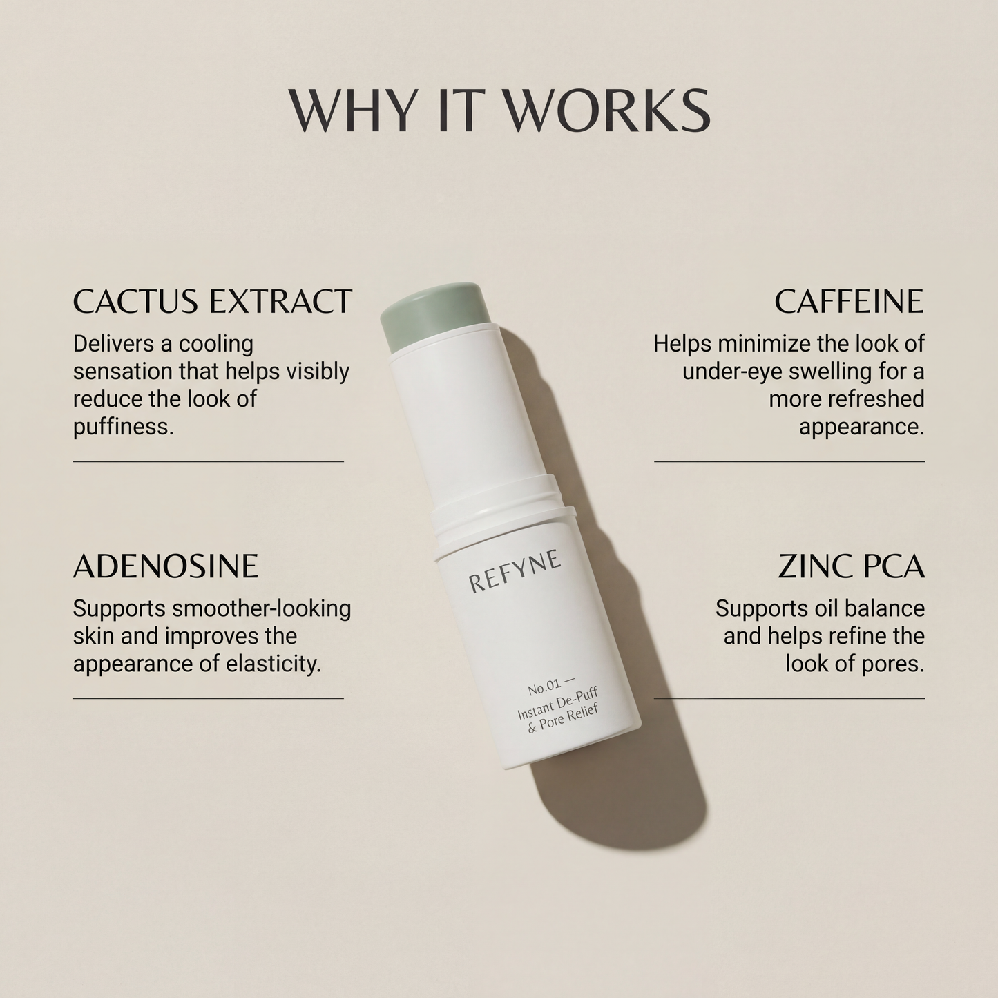 REFYNE No.01 – Instant De-Puff & Pore Relief